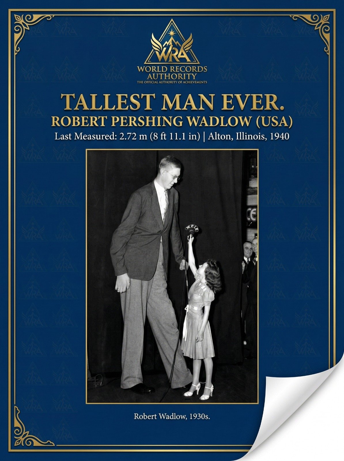 Robert Wadlow tallest man ever
