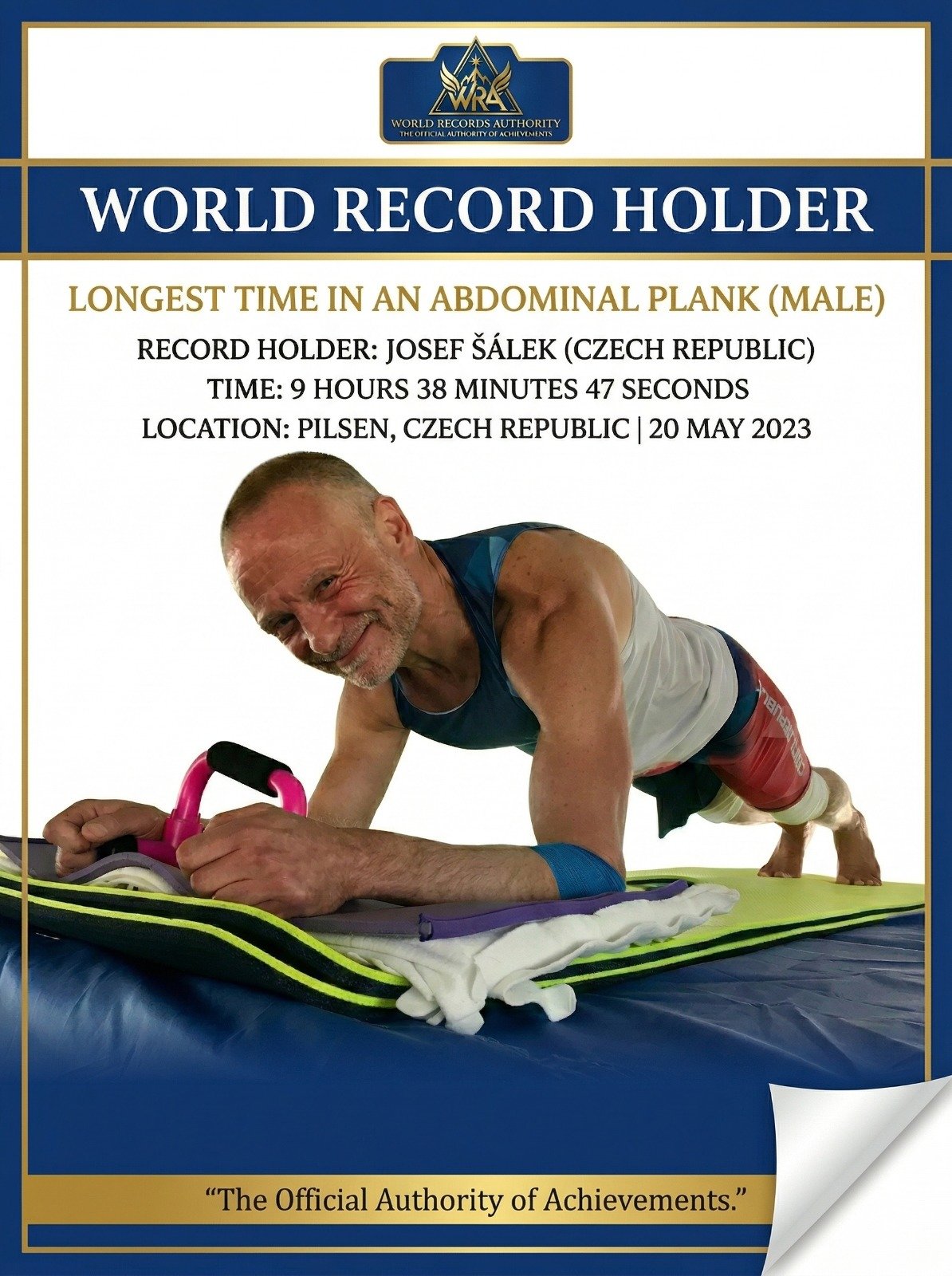 Josef Šálek abdominal plank record