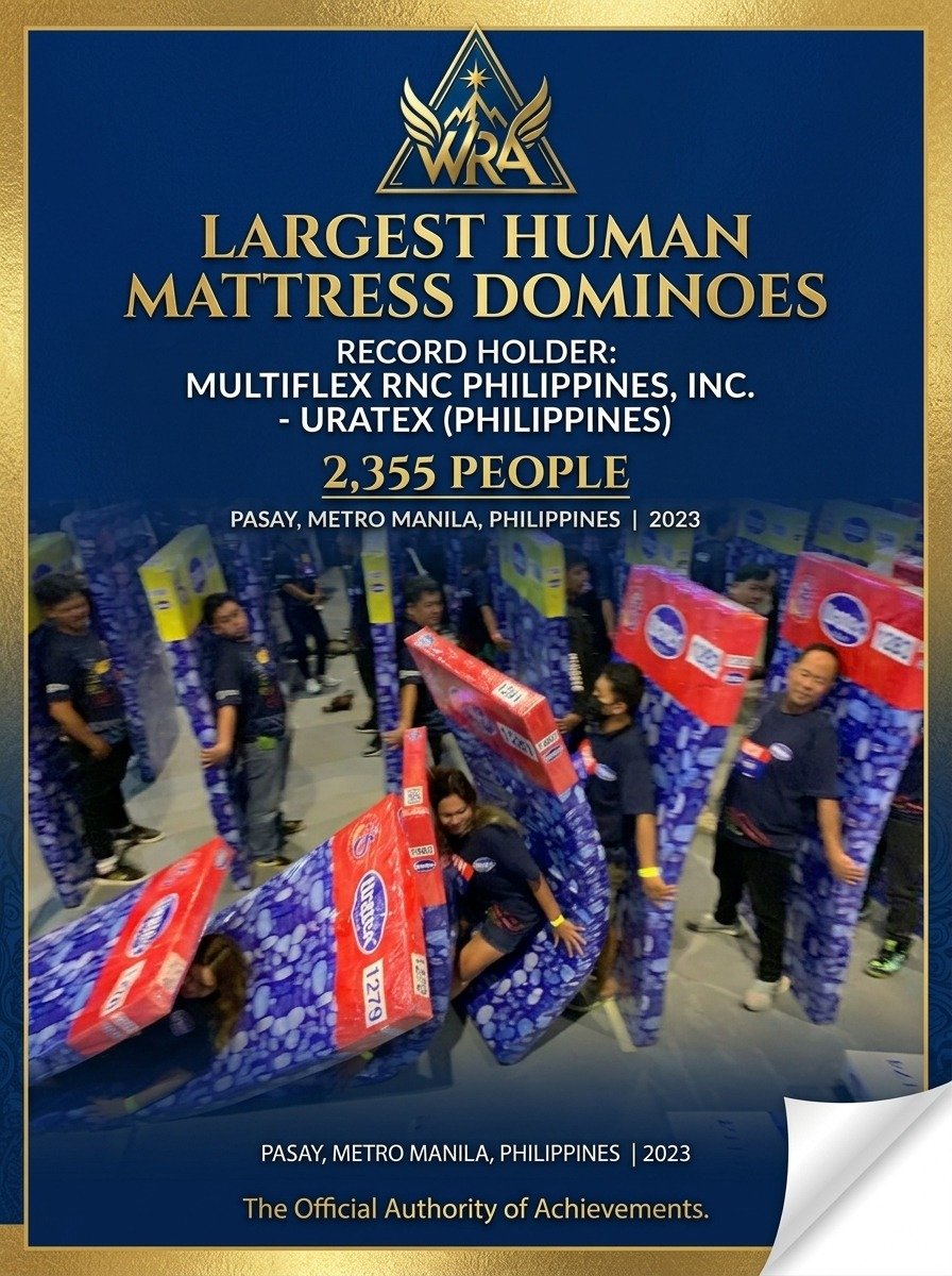 Largest Human Mattress Dominoes