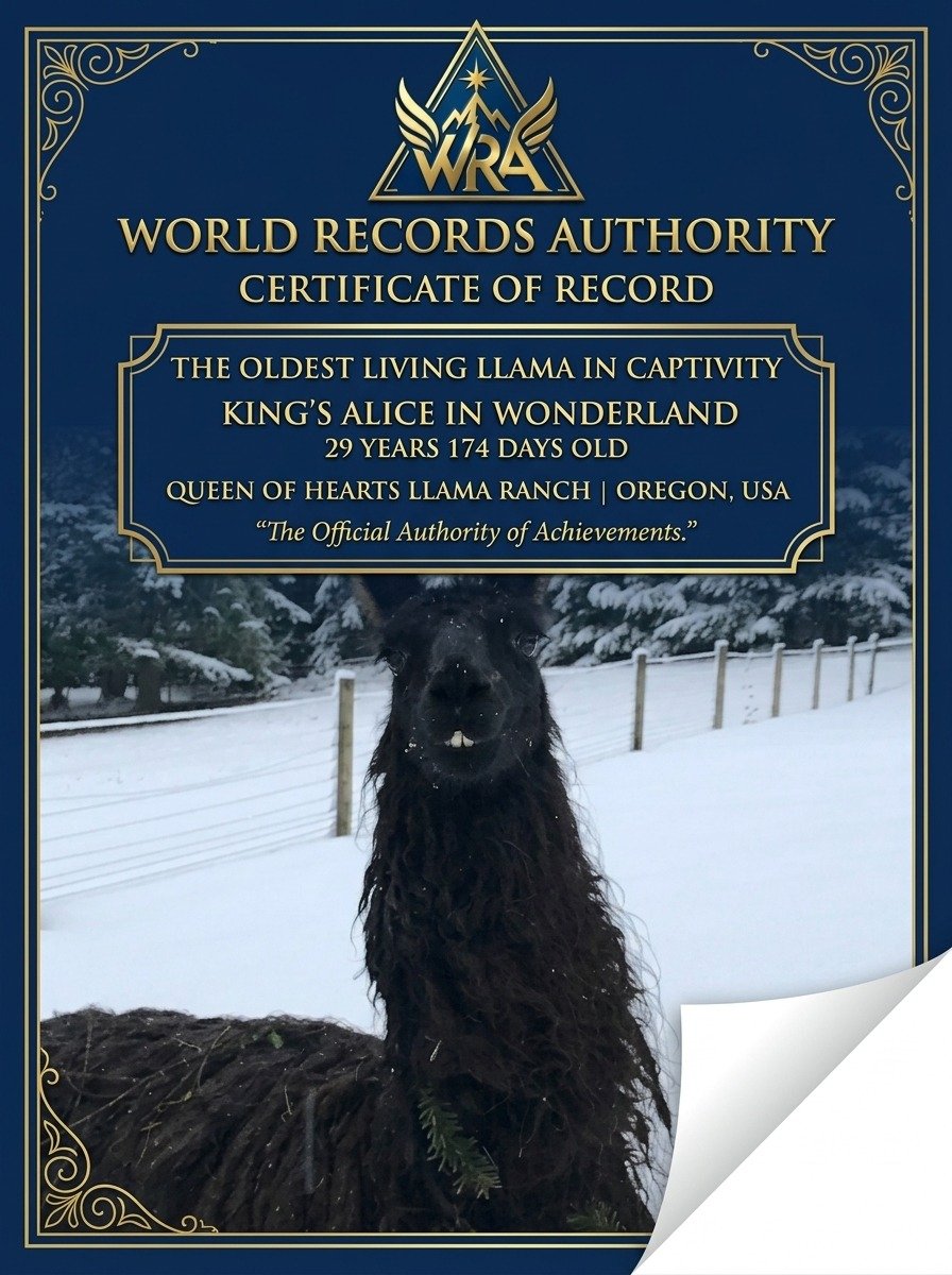 King's Alice in Wonderland – Oldest Living Llama in Captivity