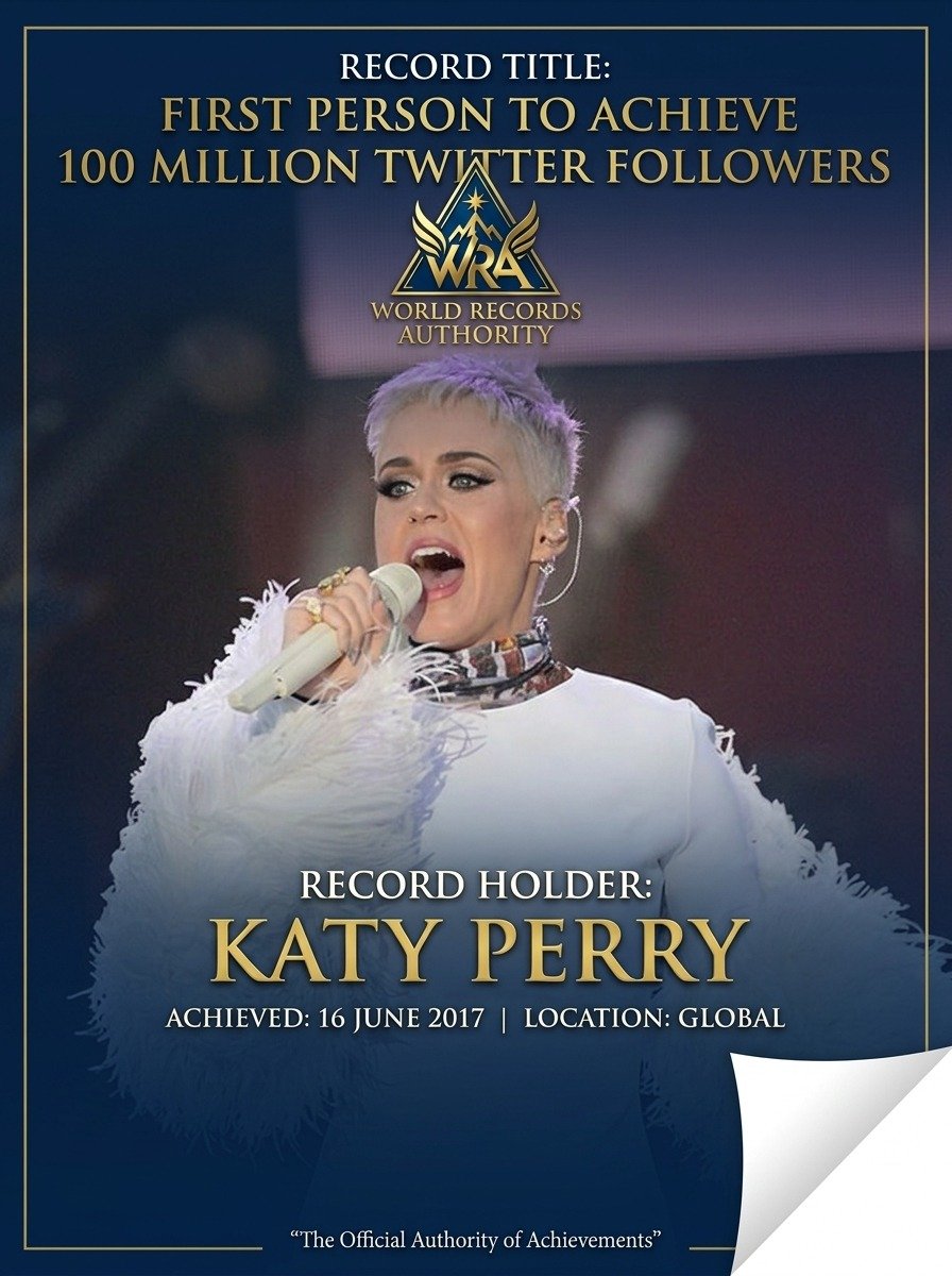 First Person to Achieve 100 Million Twitter Followers