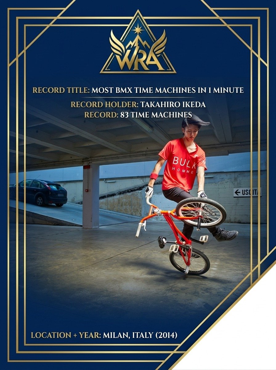 Most BMX Time Machines in 1 Minute