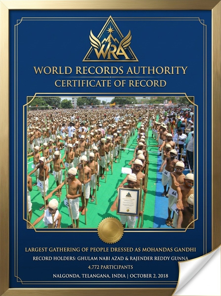 Largest Gathering of People Dressed as Mohandas Gandhi