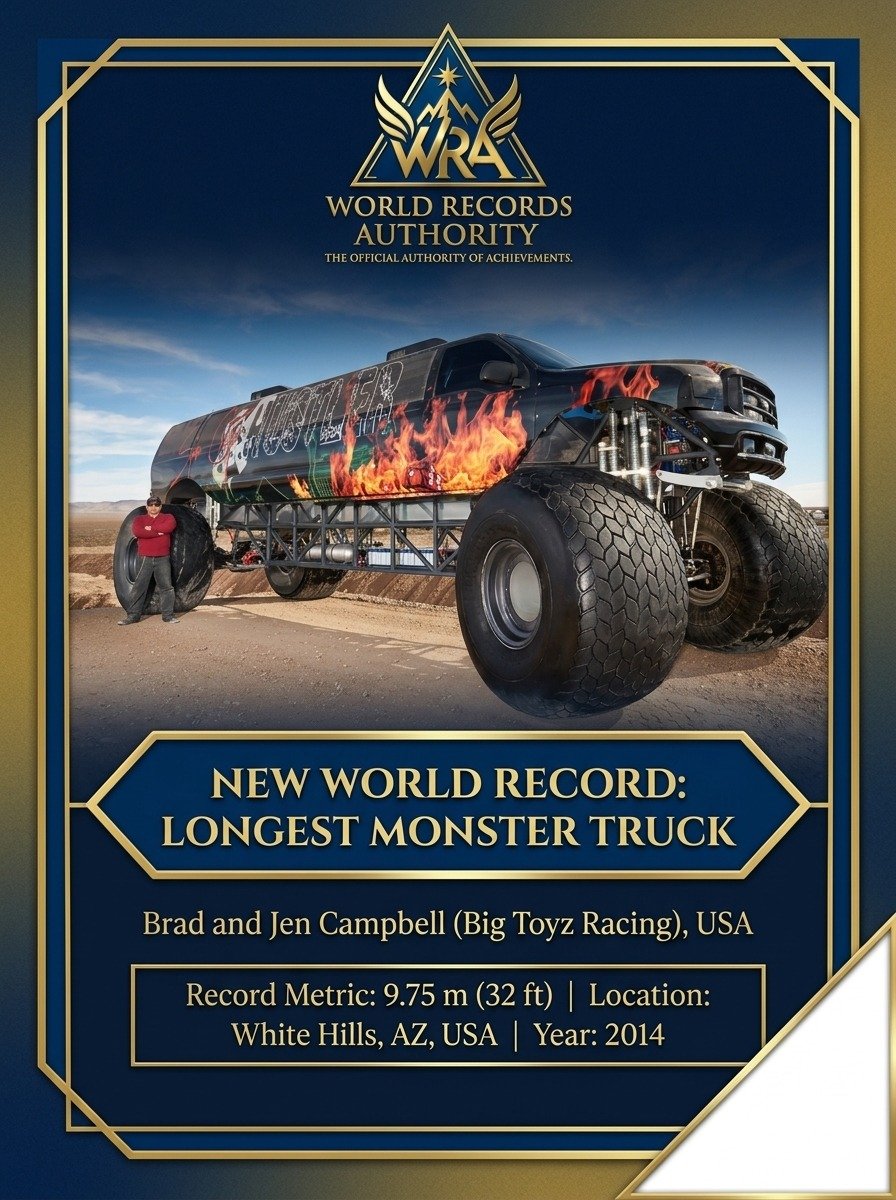 Brad Jen Campbell Big Toyz Racing Longest Monster Truck