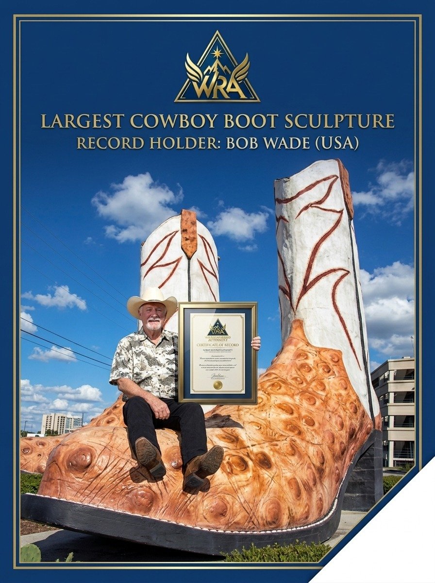 Bob Wade Largest Cowboy Boot Sculpture San Antonio Texas