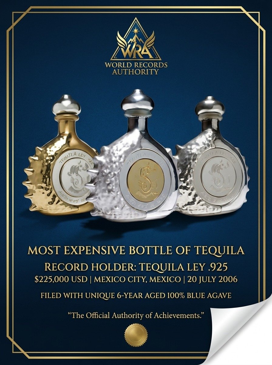 Tequila Ley 925 Most Expensive Bottle of Tequila