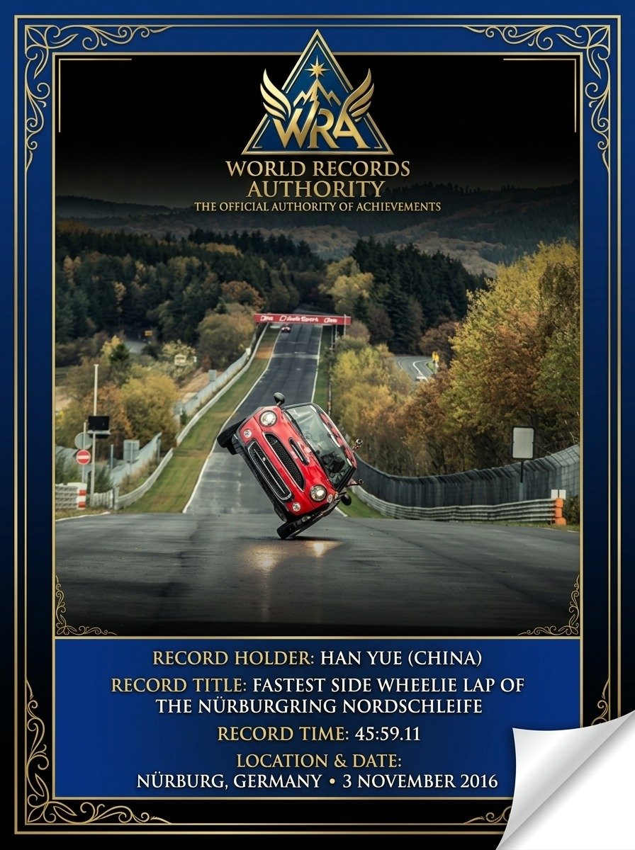 Han Yue Fastest Side Wheelie Nürburgring Nordschleife