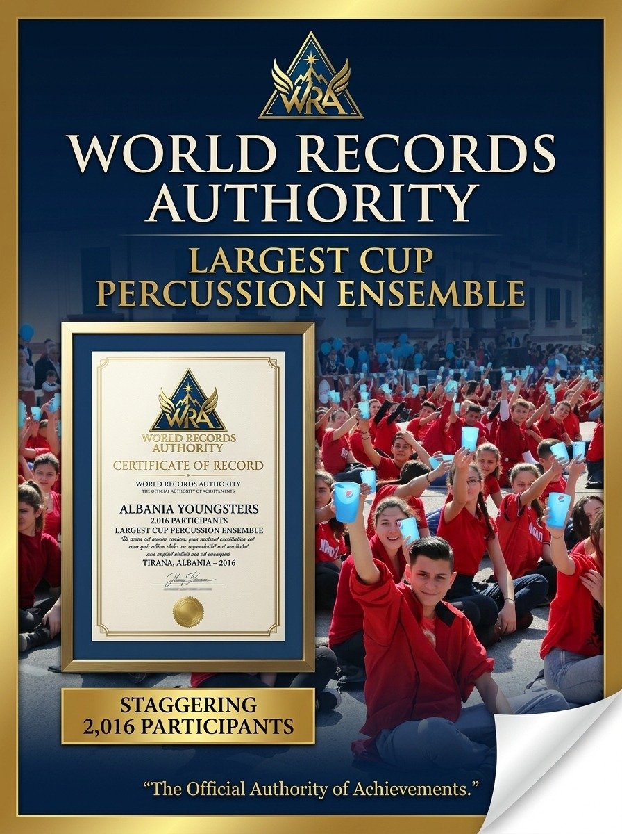 Albania Youngsters – Largest Cup Percussion Ensemble
