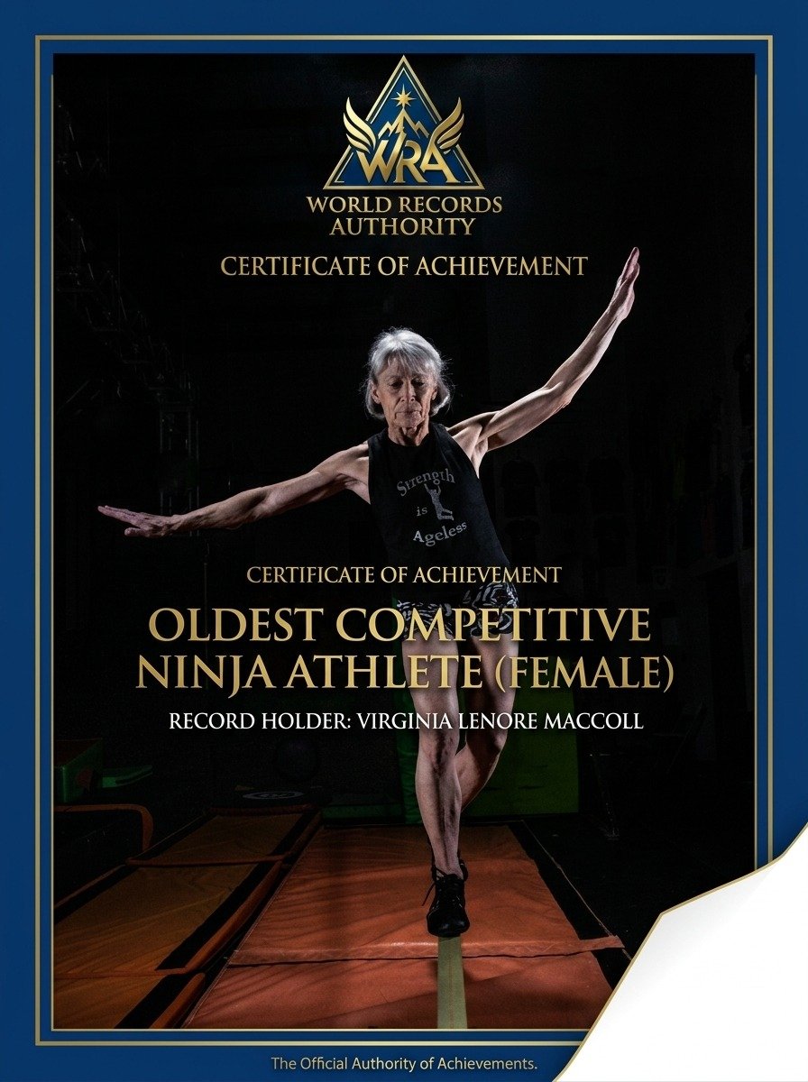 Virginia Lenore MacColl – Oldest Competitive Ninja Athlete (Female)