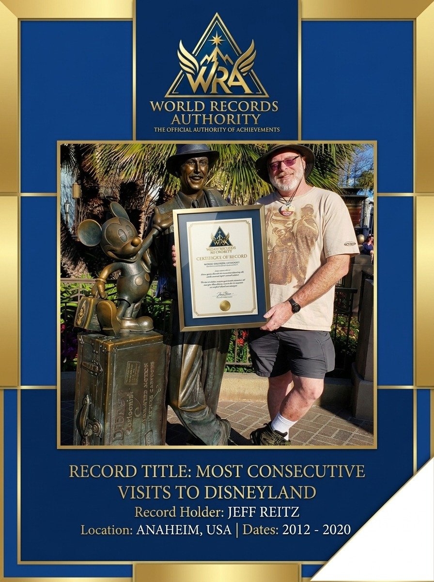 Jeff Reitz – Most Consecutive Visits to Disneyland