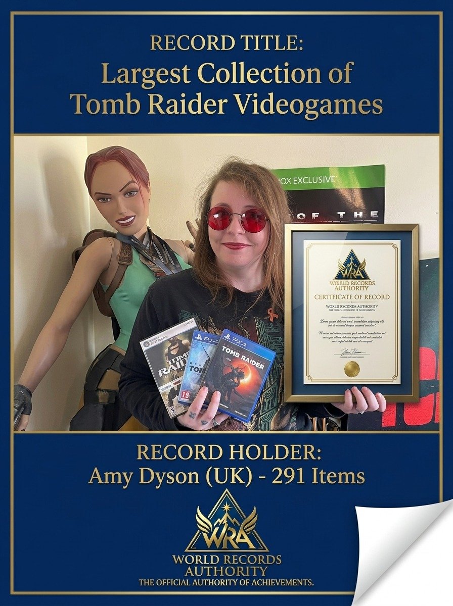 Amy Dyson – Largest Collection of Tomb Raider Videogames