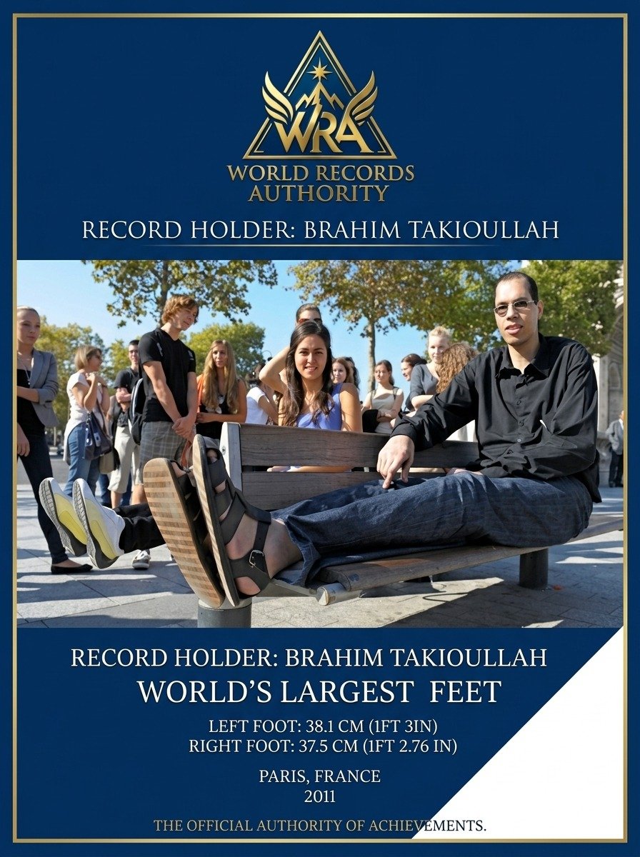 Brahim Takioullah world's largest feet