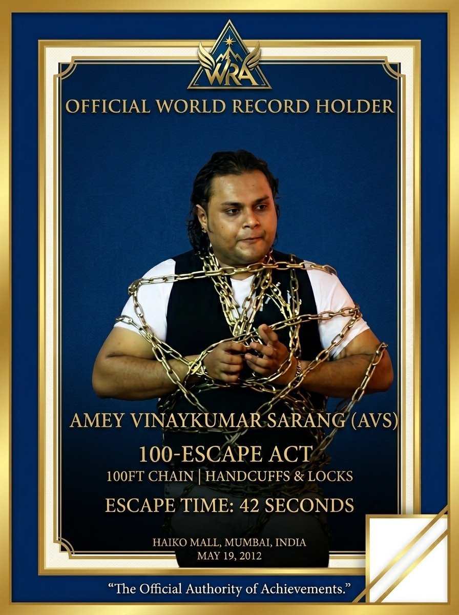 100-Escape Act — 100 Feet of Chain, Handcuffs & Locks
