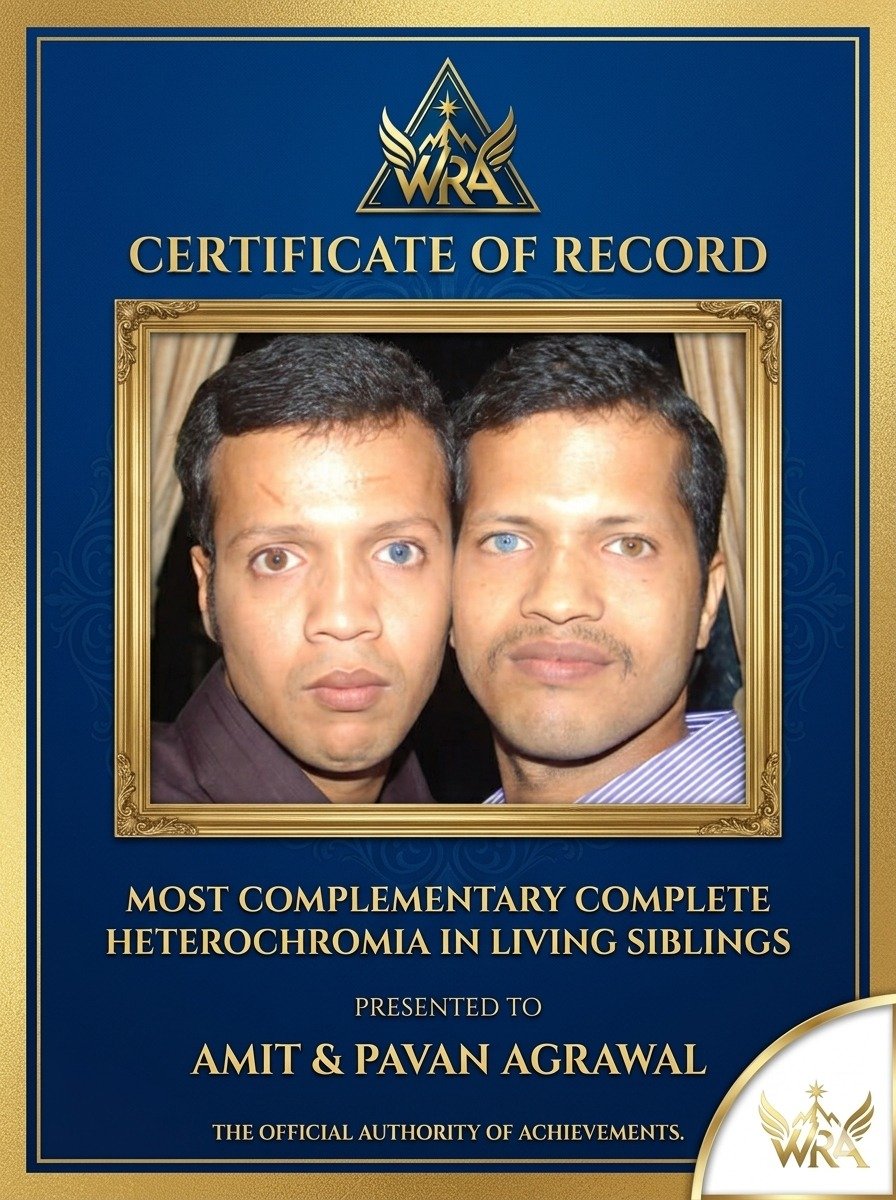 Most Complementary Complete Heterochromia in Living Siblings