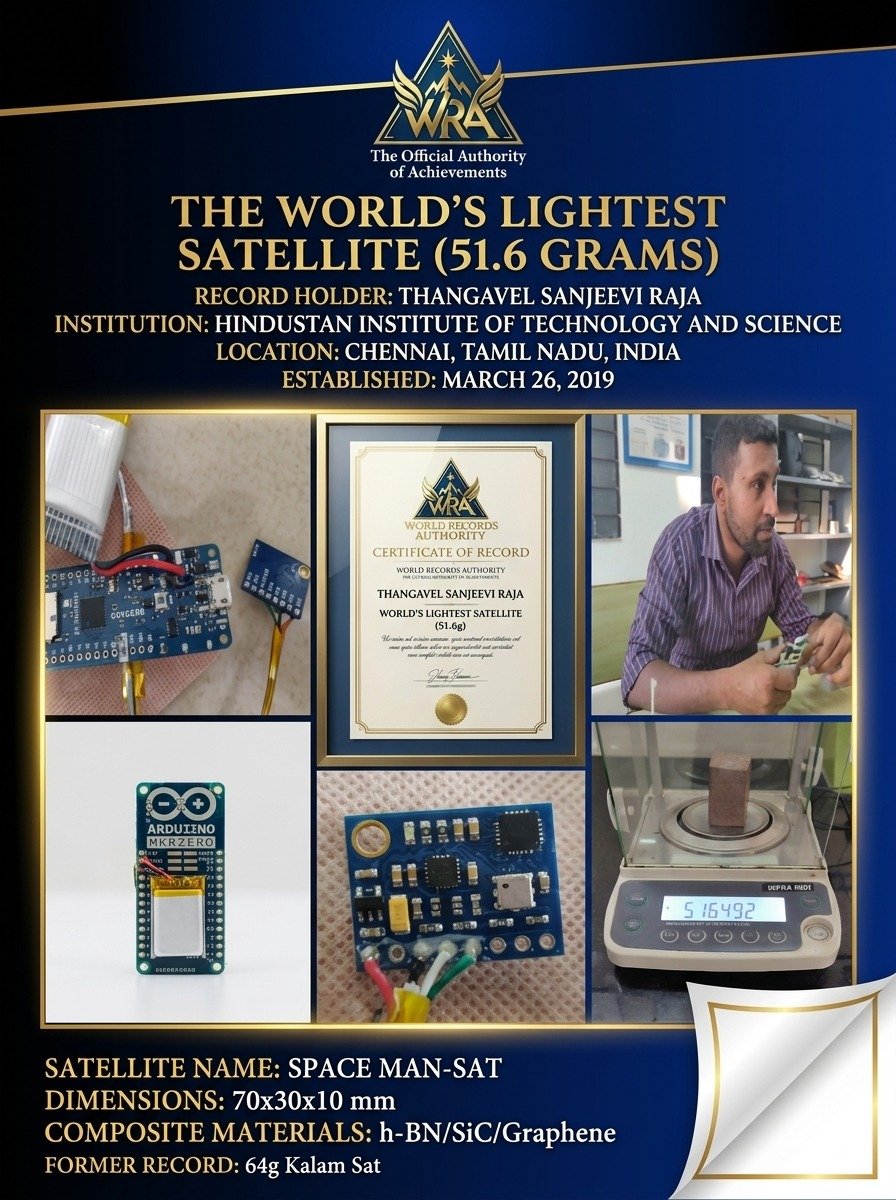 World's Lightest Satellite — Thangavel Sanjeevi Raja, India 2019