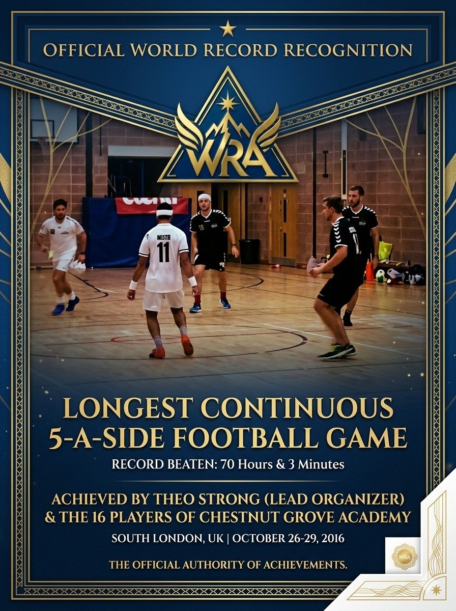 Longest Continuous 5-A-Side Football Game — Chestnut Grove Academy